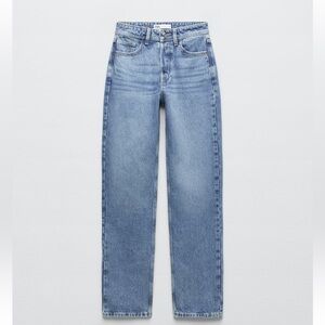 Zara Z1975 High Rise Straight Jeans